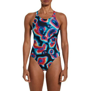 Traje de Baño de Una Pieza Negro Personalizado con Logotipo para Mujer Talla Grande, Traje de Baño Deportivo para Entrenamiento, Natación, Fitness, Bikini, Ropa de Playa - Product Image 3