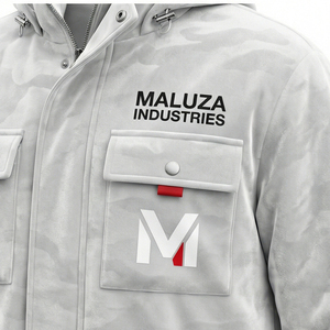 Mens Urban Camouflage Hooded Jacket Multi Pocket Streetwear Outdoor Fashion Premium Breathable Summer <b>Canvas</b> MALUZA INDUSTRIES - Product Image 4