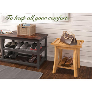 Taburete de baño de bambú - Product Image 5