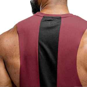 Camiseta sin mangas de punto con logo personalizado, estilo muscle fit, para hombre, de algodón/spandex, transpirable y de secado rápido, ideal para entrenamiento. - Product Image 2