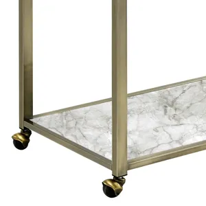 Nouveau chariot de service en métal fait main, chariot roulant de luxe design avec roues pour restaurant, hôtel, bar, décoration de la maison, luxe - Product Image 5