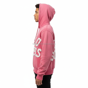 Sweat à capuche unisexe à fermeture éclair intégrale, style streetwear, délavé à l'acide, broderie usée, personnalisable, OEM, vente en gros - Product Image 6