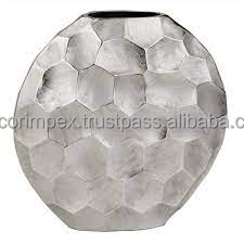 Florero moderno Florero Aluminio Plata Fundición Superventas - Product Image 6