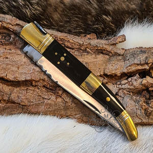 มีดสเต็กพับได้อเนกประสงค์ Laguiole ของฝรั่งเศส มีดพกพาสำหรับกิจกรรมกลางแจ้ง รับผลิตแบบ ODM/OEM - Product Image 2