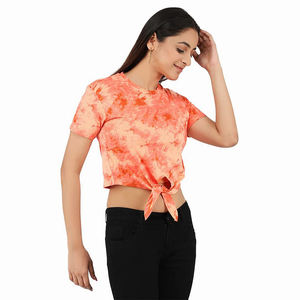 Women's Summer T-shirt Breathable Skin Friendly Rainbow Dot Print Logo Design Denim/Canvas Versatile <b>Top</b> Limited Time - Product Image 5