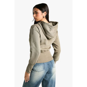 Conjunto de Sudadera con Capucha Oversize y Pantalones Jogger para Mujer con Estampado 3D Puff Rosa y Logotipo Personalizado - Ropa Urbana para Mujer - Product Image 2