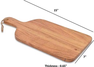 Planche à découper en bois de manguier naturel avec poignée intégrée, écologique, épaisseur 1,5 cm, passe au lave-vaisselle - Product Image 4