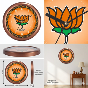 Liviya Personalized Political Leader Wall Clock for Corporate & Campaign Use-Thanksgiving & Father's Day Promotional <b>Gift</b> - Product Image 2