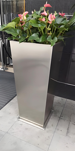 Macetas de Metal con Acabado Bronce Antiguo, Estilo Victoriano, Macetas Grandes de Acero Inoxidable para Decoración de Porche, Entrada y Jardín - Product Image 3