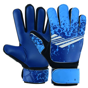 Football Goalkeeper Gloves Full Finger Latex Red Black Sublimation Print Non-Slip Breathable Adjustable Wrist <b>Strap</b> Hook Loop - Product Image 3