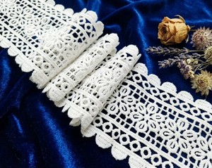 Hot Sale Premium White Polyester Floral <b>Lace</b> Trim – Durable Decorative Border for Apparel & Home Textiles - Product Image 2