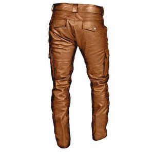 Customize High Quality Pants Custom Logo Design Daily Use Leather Custom Color Black Leather Pant <b>For</b> <b>Men</b> - Product Image 5