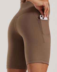 Shorts Deportivos Personalizados Premium True Blue para Mujer, Cintura Alta, Cintura Compresiva, Absorben el Sudor - Product Image 5