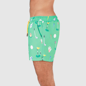 Shorts de bain pour hommes de haute qualité, 95% polyester, 5% élasthanne, extensibles dans 4 directions, respirants, avec cordon de serrage, taille élastique, imprimé numérique - Product Image 3