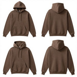 Sweat-shirt personnalisé à col rond 100% coton, coupe oversize, motif uni, sweat-shirt streetwear uni, grande taille - Product Image 6