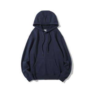 เสื้อฮู้ดผู้ชายสีแดงทรงหลวม ผ้าฝ้ายเฟรนช์เทอร์รี่ สวมใส่สบาย มีกระเป๋า เหมาะสำหรับฤดูหนาว พิมพ์ลายดิจิทัล ปักลาย - Product Image 2