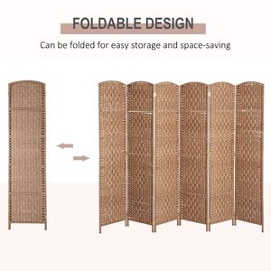 Divisorio per Stanza in Vimini Artigianale a 6 Pannelli, Alto 6 Piedi, Leggero, Tradizionale, Pieghevole, per Separare la Sala da Pranzo, Naturale - Product Image 4