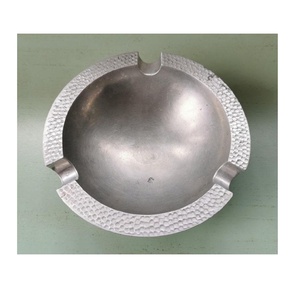 Cenicero de aluminio con pulido de espejo Cenicero redondo único Cenicero decorativo moderno para el hogar Regalo para fumadores Centro de mesa moderno - Product Image 2