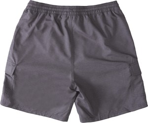 Shorts cargo gris foncé personnalisés pour hommes, séchage rapide, cordon de serrage, décontractés, style maillot de bain, avec poches, taille mi-haute, en polyester tissé, couleur unie, style 2026 - Product Image 2