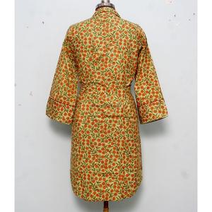 Chemise Kimono Bohème Mi-Longue pour Femme Indienne, en Coton Élégant, Vêtement de Nuit avec Ceinture à Nouer et Boutons Décoratifs, Coupe Ample et Confortable - Product Image 6