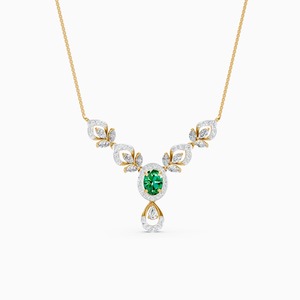 Elegante colgante con diamantes de 1,54 quilates y piedras de 0,85 quilates en forma de lágrima, corte marquesa, con diseño de hoja ovalada, en oro amarillo, blanco y rosa de 9 quilates. - Product Image 3