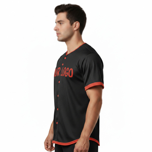 Camiseta de Béisbol Unisex de Alta Calidad con Cuello en V y Manga Corta para Adultos, Transpirable, de Secado Rápido, Estampada, Ropa Deportiva con Nombre Personalizado Cosido - Product Image 3