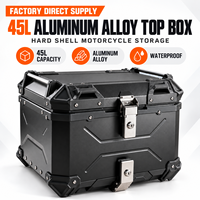 Top Case Moto 45L en Alliage d'Aluminium Étanche Rigide pour Vente en Gros Directe Usine