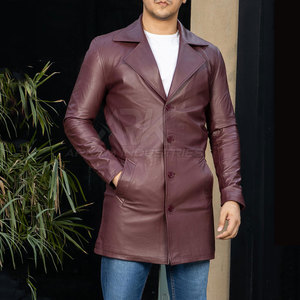 Abrigo de Cuero Cómodo para el Día a Día, Abrigo de Cuero Elegante en Oferta con Tela Suave y Corte Relajado - Product Image 4