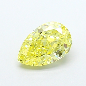 Diamant de laboratoire cultivé de haute qualité, type CVD 2A, jaune vif fantaisie certifié IGI, excellente brillance pour bijoux - Product Image 1