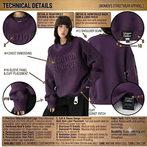 Sudadera gris de cuello alto para mujer, con hombros caídos, manga larga, informal, de otoño, de forro polar, con estampado de letras de México - Product Image 3