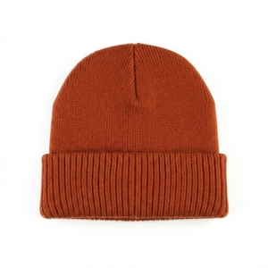 Custom 3D Embroidery Beanie <b>Hat</b> Unisex Knitted Winter Cuffed Beanie Warm Stretch Knit <b>Cap</b> OEM Logo Wholesale - Product Image 5