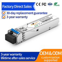 Module émetteur-récepteur optique YTOPTO 1.25G SFP BIDI LC DDM 20km FTTH monomode pour centre de données et 5G, garantie 3 ans, CE FCC