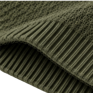 Suéter de Punto Texturizado Verde para Mujer, Cuello Redondo, Manga Larga, Puños y Dobladillo Acanalados, Estilo Casual, con Logotipo Personalizado - Product Image 5