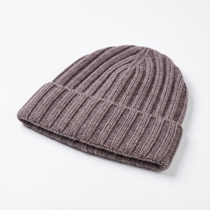 Custom Color Ribbed Knit Beanie Hat Solid Color Unisex <b>Winter</b> <b>Cap</b> Hand Knitted Acrylic Casual Style 56-58CM Adult Fit - Product Image 2