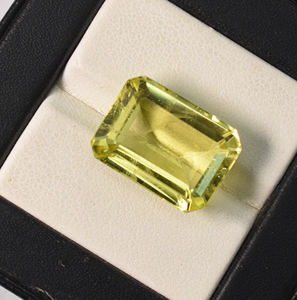 Pierre précieuse naturelle en quartz citron émeraude octogonale 18x13x9 mm 15,55 carats, pierre précieuse non montée pour la création de bijoux - Product Image 3