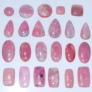 Natural Pink Opal Cabochon Loose Gemstones Bulk Lot Mixed Shapes Polished Healing Crystals for Jewelry Making Wholesale - Product Image 5