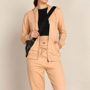 Chándales personalizados con logo impreso para mujer, para uso en exteriores y calle, tallas grandes, color sólido, ropa informal para mujer. - Product Image 3