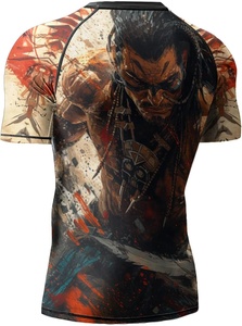Camiseta de Manga Larga con Protección Solar UPF50+ para Hombre, Diseño de Guerrero Azteca, Sublimación, Secado Rápido, Spandex, para Natación y Surf - Product Image 4