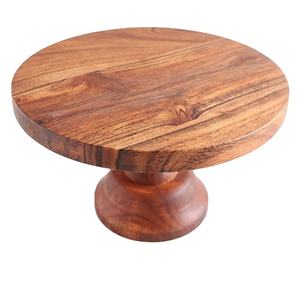 Soporte Redondo de Madera para Pasteles con Tapa de Madera, Fabricante y Mayorista de Soportes para Pasteles, Decoración para el Hogar - Product Image 1