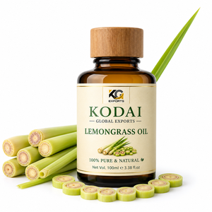 Aceite Esencial de Limoncillo de Tamil Nadu 100% Puro y Natural de Primera Calidad, Destilado al Vapor, para Aromaterapia y Cuidado Facial, Kodai Global Export - Product Image 1