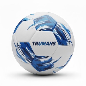 Ballon de football personnalisé en PU PVC de haute qualité, design brosse blanc-rouge, durable, pour entraînement, 0,4-0,45 kg, intérieur/extérieur - Product Image 2