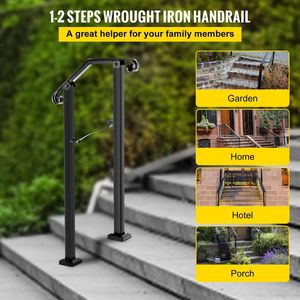 Arco # Ringhiera in Ferro Battuto per Gradini Esterni, Ringhiera Flessibile per Portico in Nero, Migliora la Sicurezza delle Scale - Product Image 6