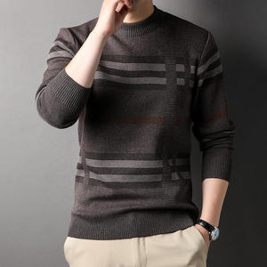 WARPRO INDUSTRY Men's Knitted Winter <b>Pullover</b> <b>Sweater</b> Solid Pattern Polyester/Nylon Coarse Wool Breathable Anti-Wrinkle Long - Product Image 5