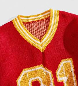 Suéter de punto con diseño gráfico transpirable, jersey de manga larga con cuello redondo, holgado, suave, cálido para otoño e invierno para mujer - Product Image 4