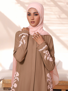 Vestido de Lino de Alta Calidad, Moda Dubái, Color Sólido, Abaya Holgada, Ropa Islámica para Mujer Musulmana, Abaya Lisa para Ramadán y Eid - Product Image 3