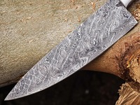 Viking Art Handgesmeed Damascus Staal Koksmes Houten Handvat Ambidextrous Industriële Stijl 8-9.9 inch Lemmet 3.0mm Dikte