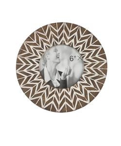 Marco de fotos de madera de calidad superior con tallas a mano delicadas Varias opciones de madera cálida Relleno de esmalte blanco creativo - Product Image 1