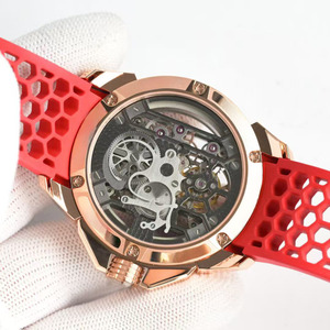 High-end Aesthetic Luxury Rose Gold Bezel Casual Banquet Business <b>Skeletonized</b> <b>Automatic</b> Mechanical Men's <b>Watch</b> - Product Image 5