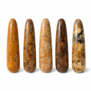 แท่งคริสตัลแจสเปอร์มารีอามธรรมชาติ ชักราลูเม่ สำหรับงานเขียนแบบอักษรวิจิตร ขัดเงา ใช้บำบัดรักษา นวดตัว รีกิ ทำสมาธิ และเสริมฮวงจุ้ย - Product Image 1