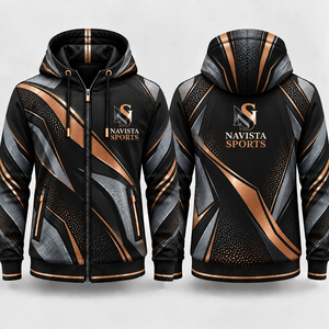 เสื้อฮู้ดซิปเต็มตัว NAVISTA SPORTS รุ่นสั่งทำพิเศษจากผู้ผลิต คุณภาพสูง ผลิตจากผ้าฟลีซโพลีเอสเตอร์ 100% กันลม เป็นมิตรต่อสิ่งแวดล้อม เหมาะสำหรับทั้งชายและหญิง - Product Image 5